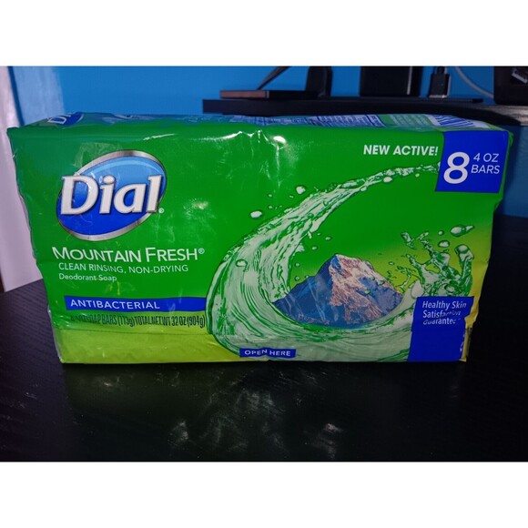 Antibacterial Dial Bar Soap, Refresh & Renew, Mountain Fresh. 4oz, 8 Bars - Picture 2 of 4